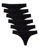 6 Pack Nylon Spandex Thong Underwear
