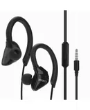 G3 universal mobile phone headset hanging ear 3.5mm plug with microphone in-line control bass stereo sports wired headset