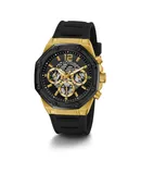 Reloj Guess Hombre | Coleccion Momentum | Modelo GW0263G1 | Caja Redonda | Ø 44mm Acero inoxidable | Cierre Hebilla | Movimiento Cuarzo | Dial Negro | Cristal Mineral | Correa Silicona Negro | 50m / 5 ATM | Línea Deportiva