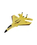 Remote Control Airplane Toy, Gravity Glider Foam RC Fighter Plane Jet with Lights,YELLOW