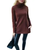 Dudley Stephens Cobble Hill Turtleneck Vello Fleece Top In Cocoa