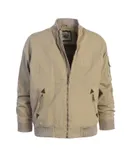 Gioberti Men's Sportwear Full Zipper Twill Bomber Jacket