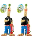Tony Mohawk Durable Latex Chicken Dog Toy, Small (Pack of 2)