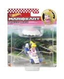 Hot Wheels Die-Cast Mario Kart Princess Peach in B-Dasher Kart with Peach Parasol Glider