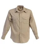 Gioberti Men’s Solid Long Sleeve Western Shirt with Pearl Snap-on Buttons