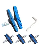 Bicycle silent brake leather mountain bike death bike brake leather tricolor color brake leather bicycle accessories a pair