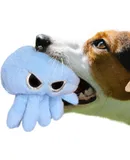 Grumpy Octopus Squeaky Dog Toy 6” Hilarious & Adorable Plush Toy Durable Puppy Chew Toy for Small Medium Large Dogs & Aggressive Chewers Interactive Training Reduces Boredom Funny