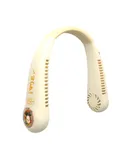 Disney children's neck hanging fan long battery life rechargeable outdoor portable wind everyone use cooling and silent fan-yellow