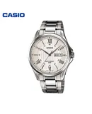 Casio Casio Watch Men's Business Mechanical Quartz Watch, Silver MTP-1384D-7AVDF