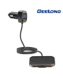 Car phone charger super fast charging voltage digital display one drag five extension line front and rear seat charging