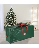 Christmas Tree Storage Bag, Fits Up To holiday Disassembled Christmas trees under 7.5 Ft, plastic waterproof and dustproof storage bag with durable reinforced handle and double zipper