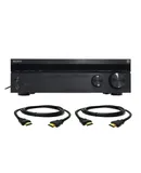 Sony STR-DH190 2-Channel Stereo Receiver Bluetooth with 2x 6ft HDMI Cables