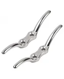 113 mm Silver Boat Cleat, 2 Pieces Stainless Steel Boat Lamp, Rope Clamp Hook, Boat Cleats