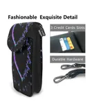 No Story Should End Too Soon Heart Dragonfly Pu Leather Crossbody Phone Bag Card Slots Flip Phone Purse With Adjustable Strap 7.6x4.9inch