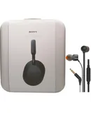 Sony WH-1000XM5 Noise-Canceling Wireless Over-Ear Headphones (Black) + JBL T110 in Ear Headphones