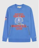 Starter Men's Houston Oilers Crew Neck Sweatshirt With Zip Pockets In Light Blue