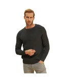Men's Long Sleeve Crewneck Mid-Weight Pullover Sweater