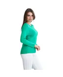 Women Long Sleeve Scoop Neck T-Shirt in Pretty Fall Colors