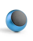 Plug-in card Bluetooth speaker portable small steel cannon metal heavy subwoofer outdoor mini Bluetooth speaker-blue