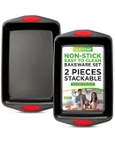 NutriChef 2-Piece Nonstick Baking Pan Set –