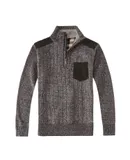 Gioberti Men's Half Zip Pullover Knitted Regular Fit Sweater with Soft Brushed Flannel Lining