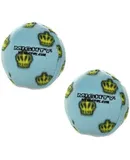 MIGHTYNO Stuff Ball \u2013 Squeaky Plastic Core. 2-in-1 Toy. Made Durable, Strong & Tough. Interactive Play (Tug, Toss & Fetch)& Floats (Blue, Medium 2 Pack)