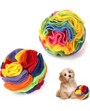 2pcs Dog Snuffle Ball Toy, 5.9inch Natural Foraging Snuffle Ball for Dogs Interactive Dog Sniffing Ball Puzzle Toys Dog Treat Ball for Stress Relief, Training Mental & Physical Ability (2 Styles)
