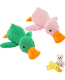 2024 New Calming Duck Dog Toy, Emotional Support Duck Dog Toy, Yellow Duck Dog Toy, Plush Dog Toy, Dog Chews Toys, Interactive Dog Toys for Boredom, Dog Companion, Large Size 17.7*15in (F-B+C)