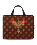 Cross Phoenix Wing Phoenix Feather Laptop Bag Women Man 10 12 13 15 17 Inch Office Notebook Travel Computer Handbag Waterproof Bag Notebook Cover