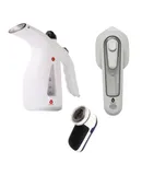 Travel-Ready Fabric Care Trio – Steamer, Mini Iron, & Lint Remover