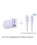 Anker multi-port TypeC fast charging PD charging plug Apple 15 notebook set purple with 1.8m C-C cable