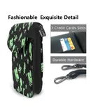 Aliens Hands Ufo Space Pu Leather Crossbody Phone Bag Card Slots Flip Phone Purse With Adjustable Strap 7.6x4.9inch