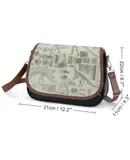 Fossil Chart Vintage Crossbody Bag for Women Medium Leather Hobo Bags Shoulder Bag Classic City Leather Satchels