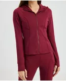 Year Of Ours Night Rider Zip Hoodie In Dark Cherry