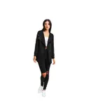 Belle & Bloom Women's Bad Girl Wool Blend Moto Coat in Black