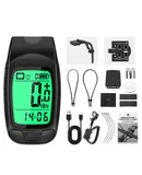 Multifunctional Bike Cycling Speedmeter Wireless Bicycle Speed Meter with Light and Horn USB Rechargeable Waterproof Bike Speedometer Full Screen Backlight Cycling Accessory