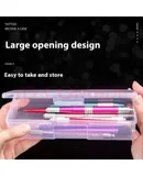 Large-capacity pencil case (pencils not included), 2-piece pack (1 piece in transparent color + 1 piece in transparent pink color) can hold approximately 48 pencils