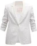 Cinq a Sept Women's Khloe Tumbled Woven Blazer, White