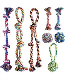 Dog Rope Toys for Large and Medium Aggressive Chewers, 8 Pack Heavy Duty Dog Rope Toy for Large Dog, Dental Cleaning Dog Chew Toys, Dog Tug Toy for Boredom, 100% Cotton Indestructible Dog Toy