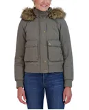Sebby Juniors' Cotton Faux Fur Trimmed Bomber Jacket