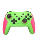 Switch controller joystick works with iOS/Android/PC-Switch Pro TURBO controller with wake-up programmable function upgrade vision (pink green)