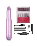 AIRSEE Portable Electric Nail Drill Professional Efile Nail Drill Kit for Acrylic, Gel Nails, Manicure Pedicure Polishing Shape Tools with 11Pcs Nail Drill Bits and 56 Sanding Bands N24