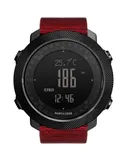 North Edge Apache Tactical Sports Watches for Men , Outdoor Survival Military Compass Rock Solid Digital Watches with Durable Band, Steps Tracker Pedometer Calories (Red)-NEW