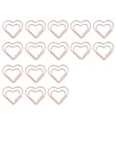 50pcs Paper Clips Rose Gold Heart Paper Clips Small and Cute Love Shaped Paperclips for DIY Craft Scrapbooking Wedding Decoration Document Note Sorting Organizing for School Office Kids Supplies