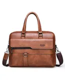 Men's handbag Business shoulder bag Crossbody bag Men's official briefcase A4 office travel backpack-khaki