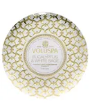 3 Wick Tin Candle - Eucalyptus and White Sage by Voluspa for Unisex - 12 oz Candle