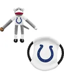 NFL Unisex NFL Sock Monkey and Flying Disc Pet Toy Combo Set
