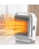 Space Heater, Portable Electric Heater Adjustable Angle for Indoor Use, Upgraded Small Desk Heater with Tip-Over and Overheat Protection for Bedroom, Office（White)