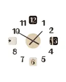 Free punch wall clock living room new cream wind clock fashion creative DIY clock hanging wall modern simple-Small size 50X50CM