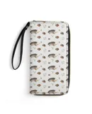 Autumn Pattern with Hedgehogand Acorn Wallet for Womens PU Leather Zip Around Wallers Clutch Wristlet Travel Long Purse